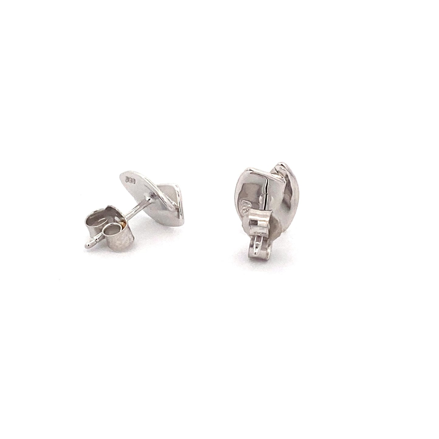 White Gold Double Shield Earrings Gardiner Brothers