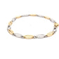 Yellow and White Gold Open Boat Link Bracelet  Gardiner Brothers   