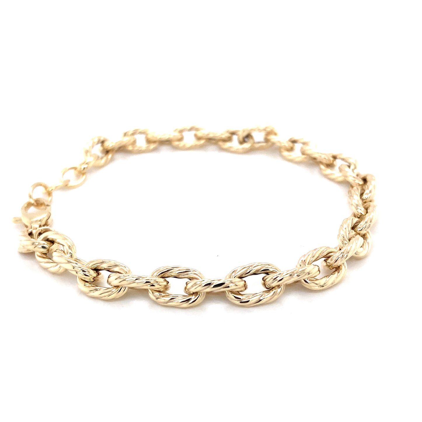 Yellow Gold Rope Link Bracelet Gardiner Brothers