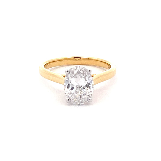 Oval Shaped Diamond Solitaire Ring - 2.02cts  Gardiner Brothers   