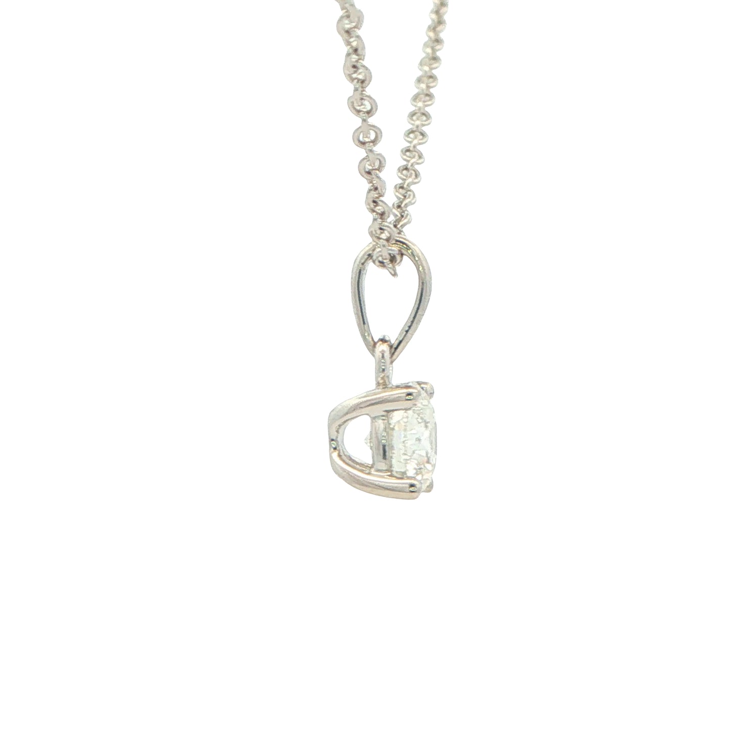 Round brilliant cut diamond solitaire pendant - 0.60cts Gardiner Brothers