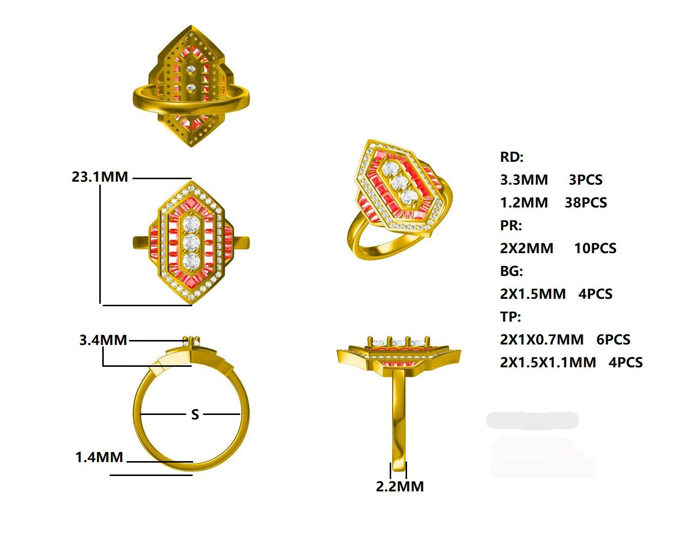 Ruby and Diamond Art Deco Style Dress Ring Gardiner Brothers