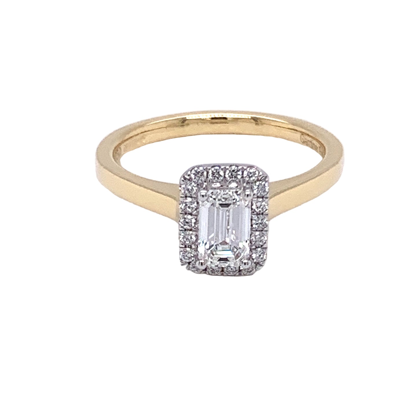 Emerald Cut Diamond Halo Style Ring Gardiner Brothers