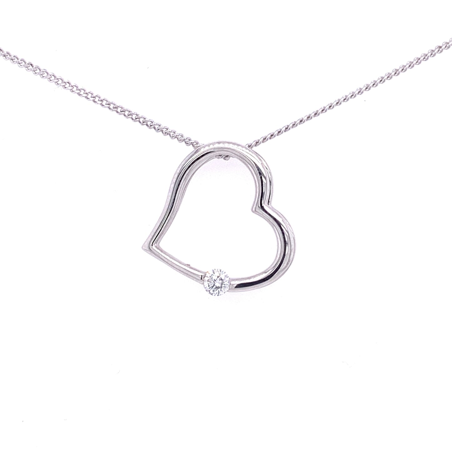 Aurora Heart Shape Diamond Pendant Gardiner Brothers