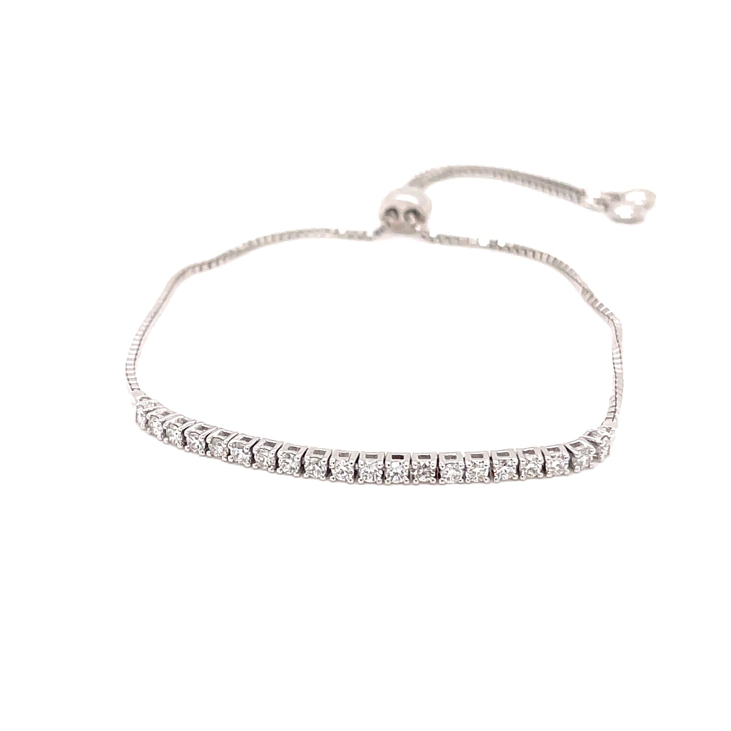 White Gold Diamond Adjustable Tennis Bracelet - 0.50cts Gardiner Brothers