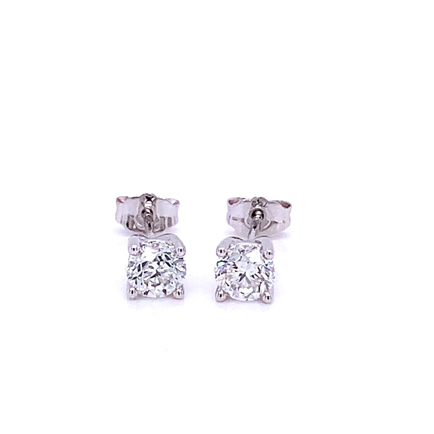 Round Brilliant Cut Diamond Solitaire Earrings  Gardiner Brothers   