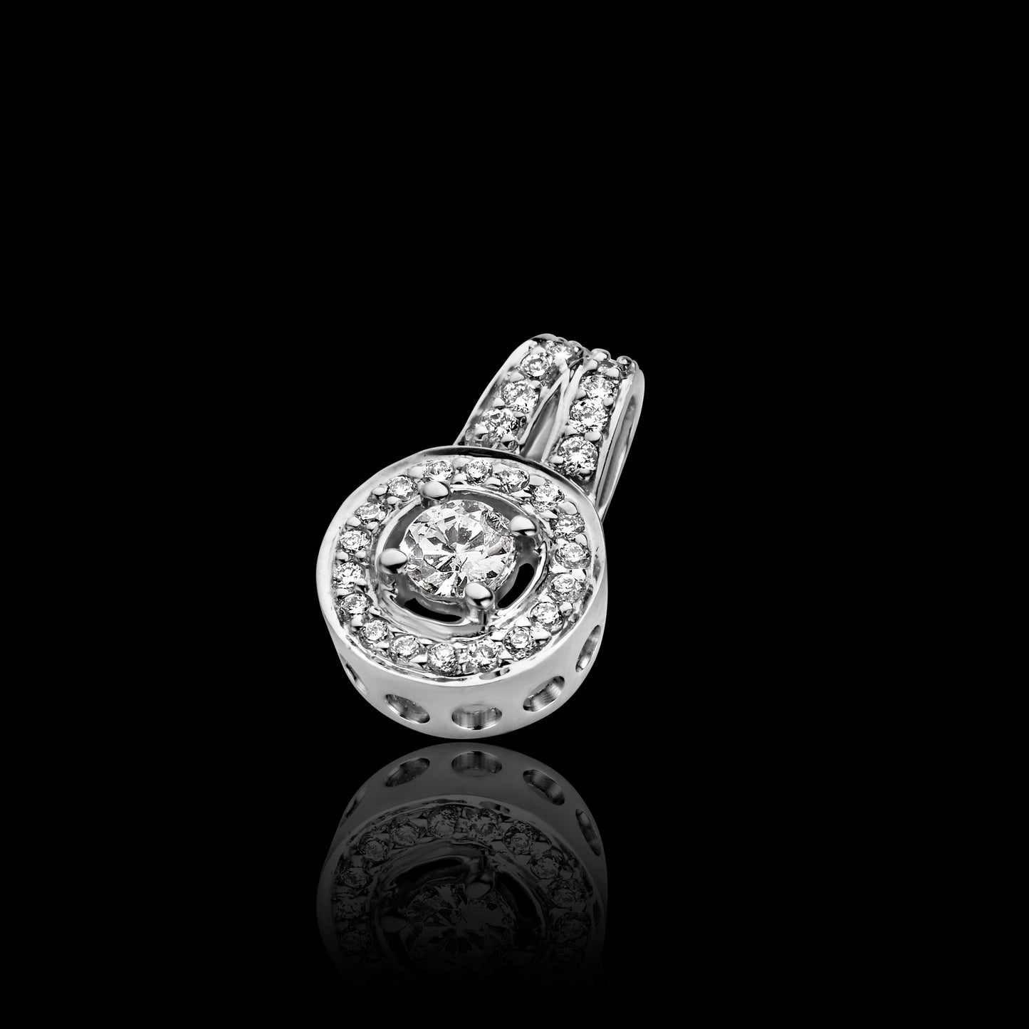 BelleChique Range Diamond Halo Pendant Gardiner Brothers