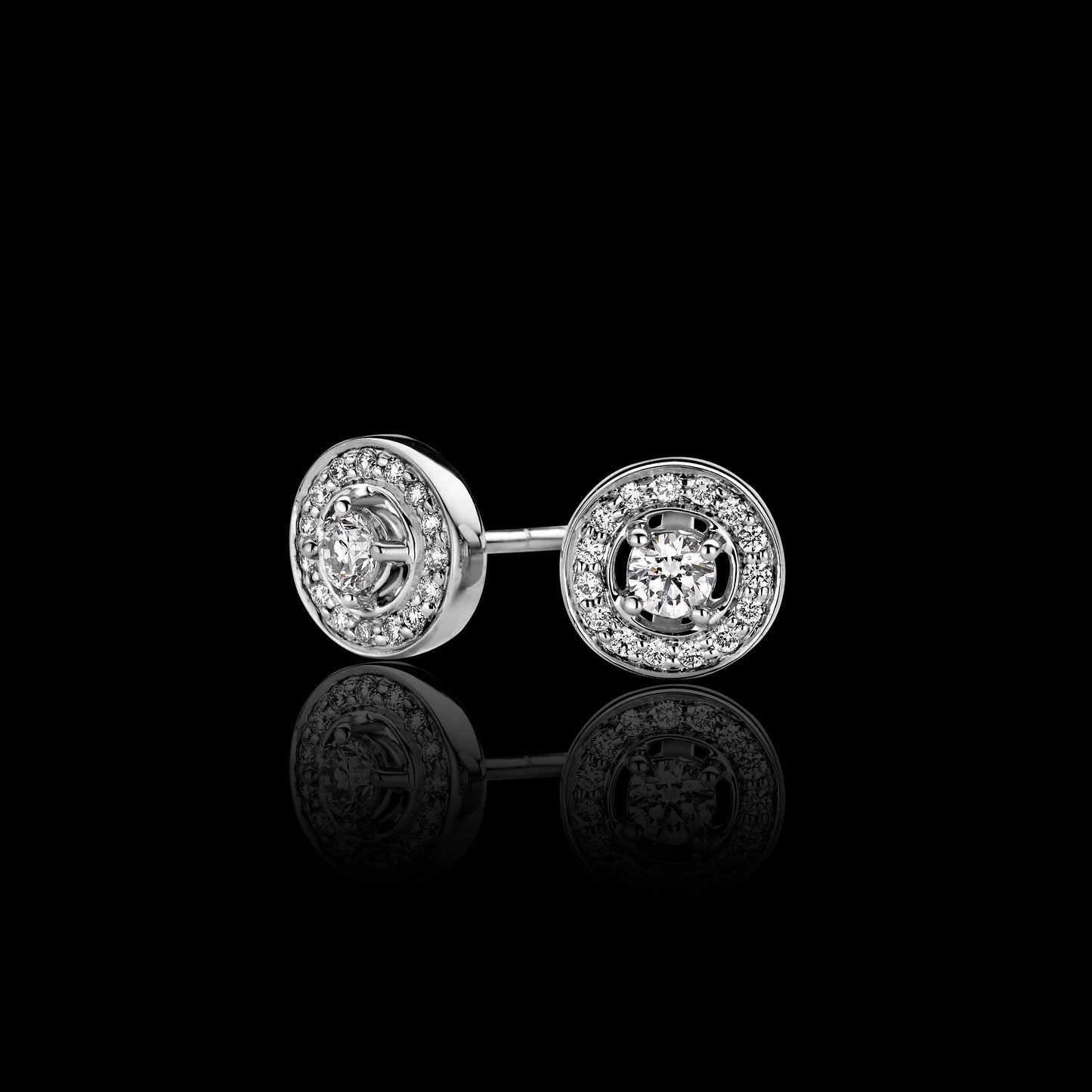 BelleChique Range Diamond Set Halo Earrings Gardiner Brothers
