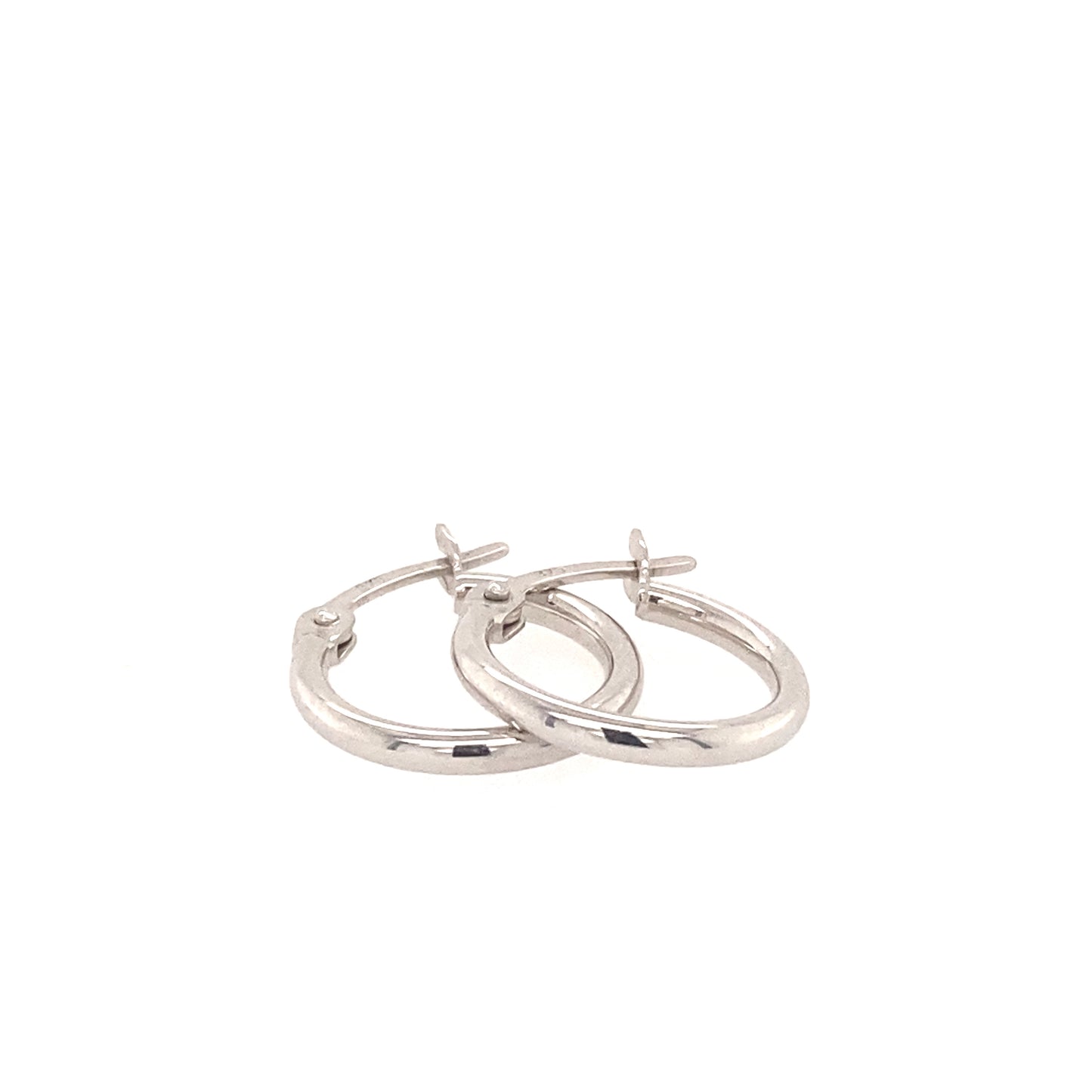 White Gold Hoop Earrings Gardiner Brothers
