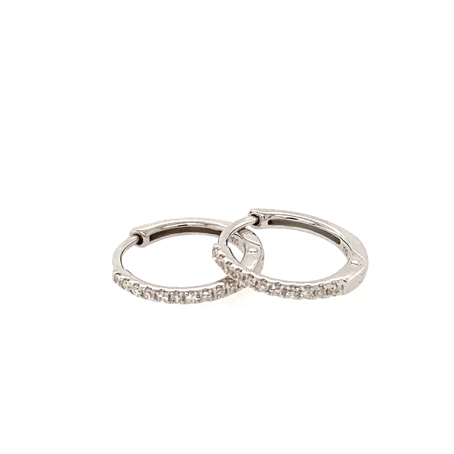 White Gold Diamond Hoop Earrings Gardiner Brothers