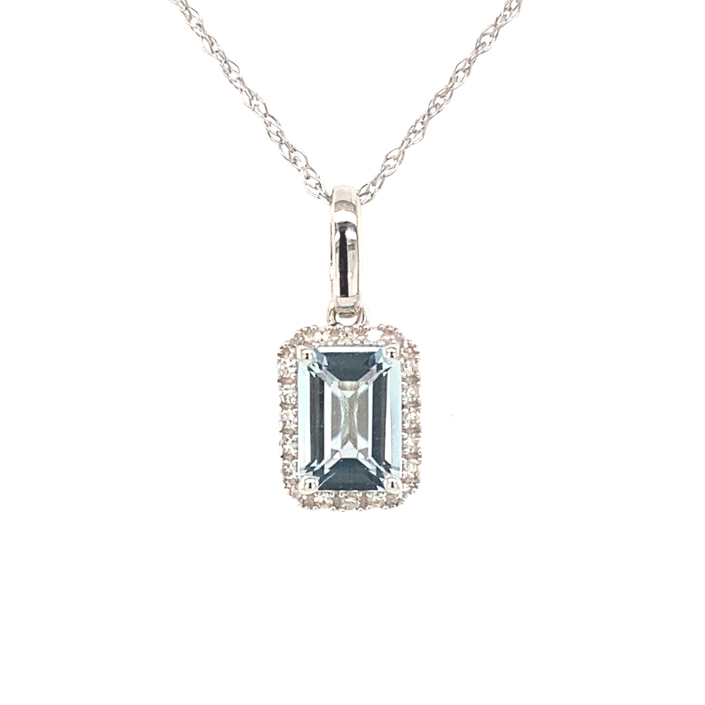 Aquamarine and Diamond Pendant Gardiner Brothers