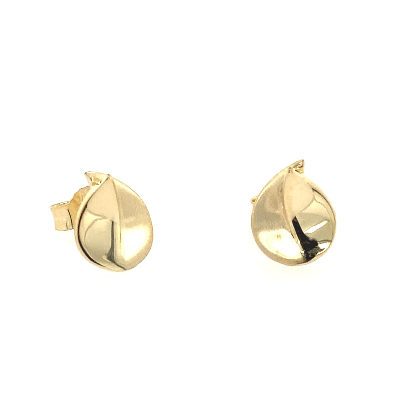 Yellow Gold Tear Drop Stud Earrings Gardiner Brothers