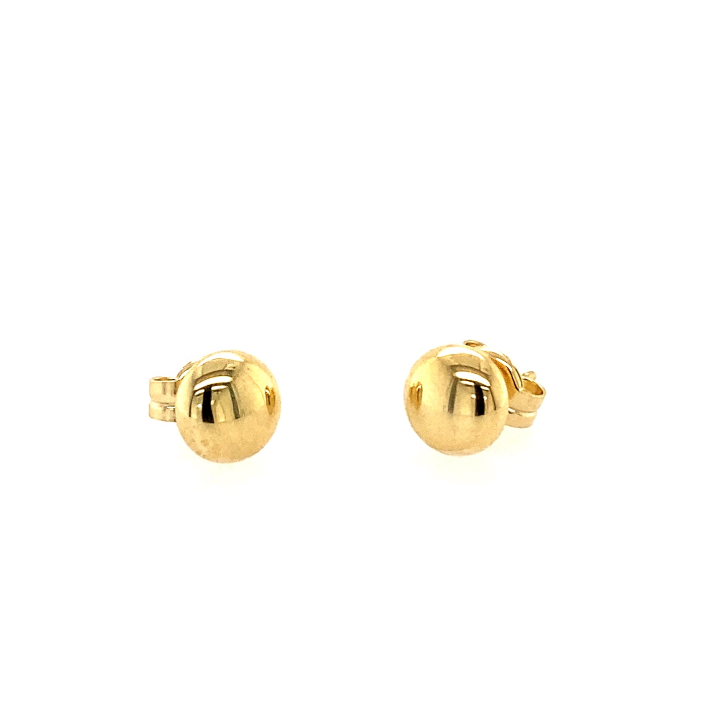 Yellow Gold "D" Shape Stud Earrings Gardiner Brothers