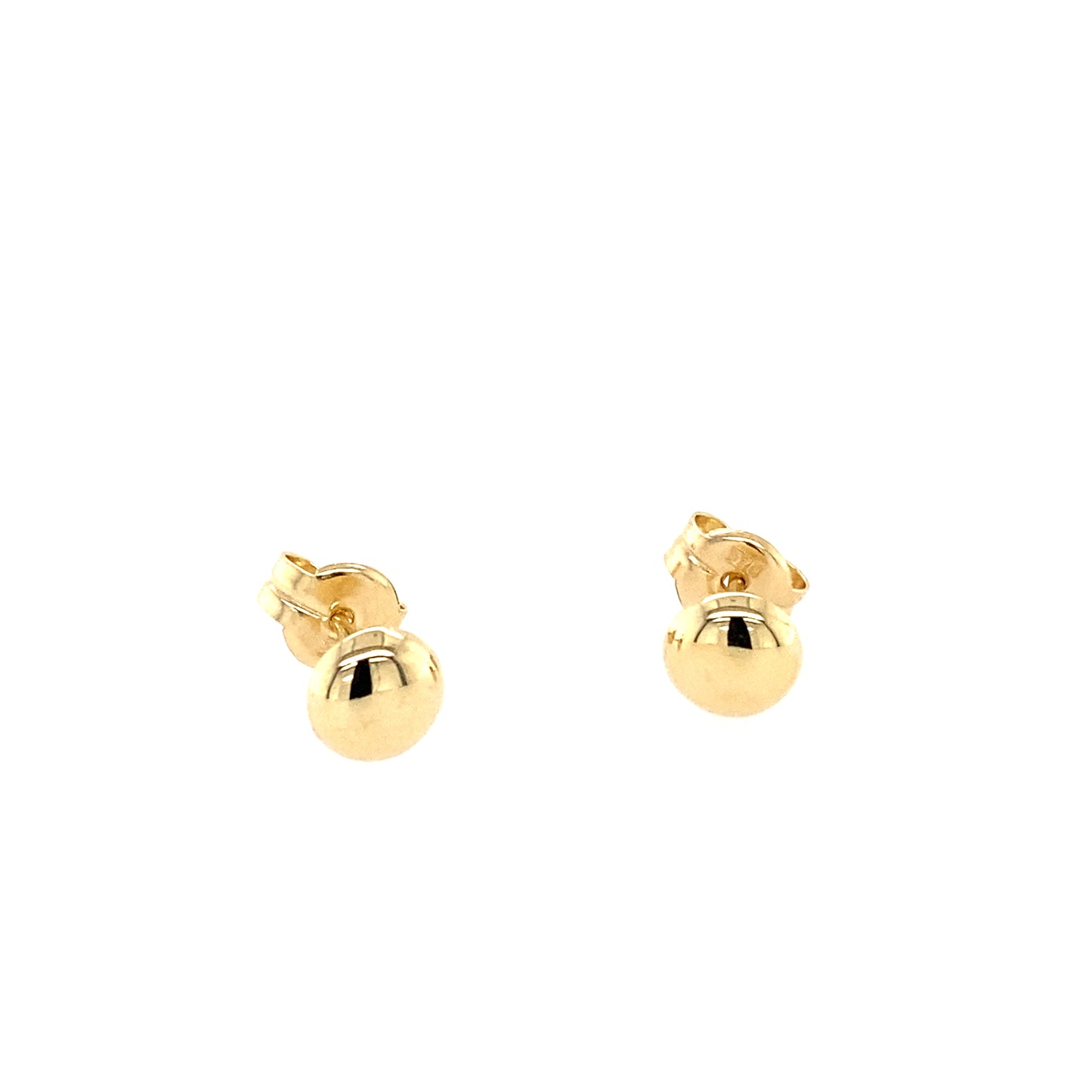 Yellow Gold Round Stud Earrings Gardiner Brothers