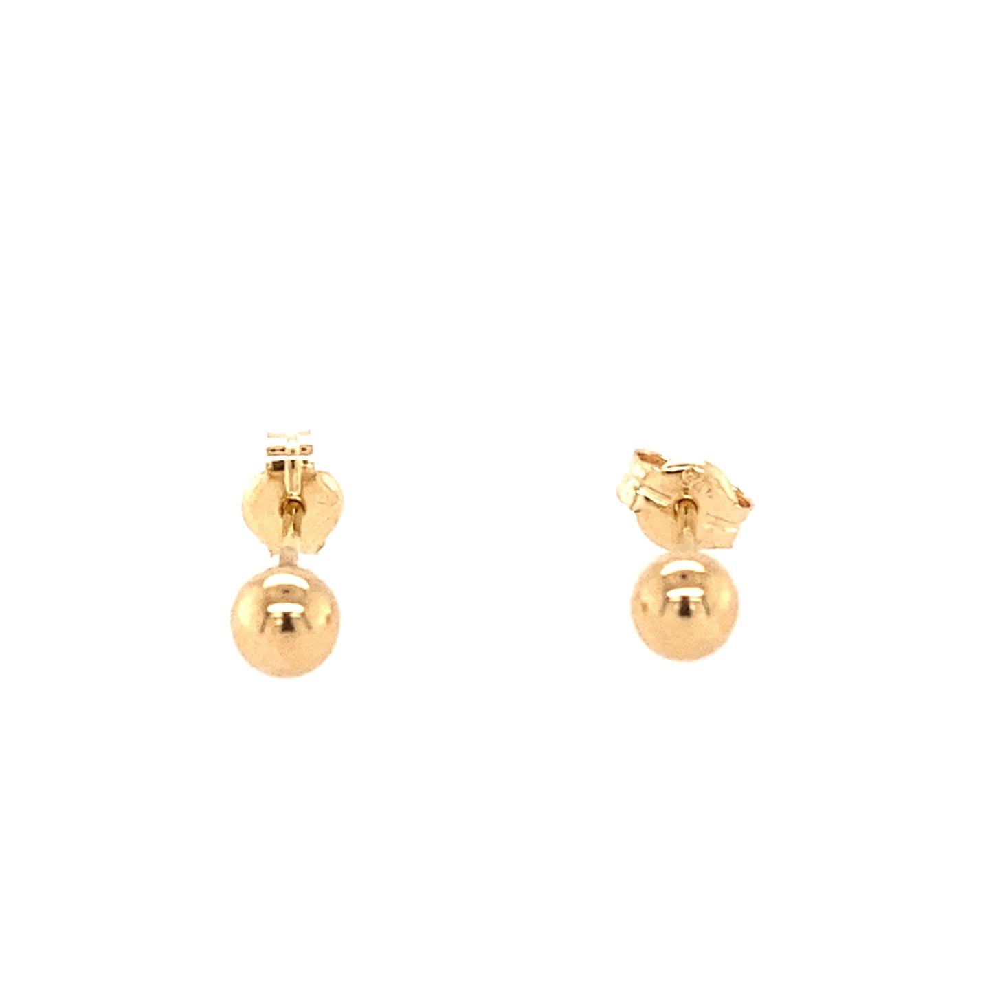 Yellow Gold 4mm Ball Stud Earrings Gardiner Brothers