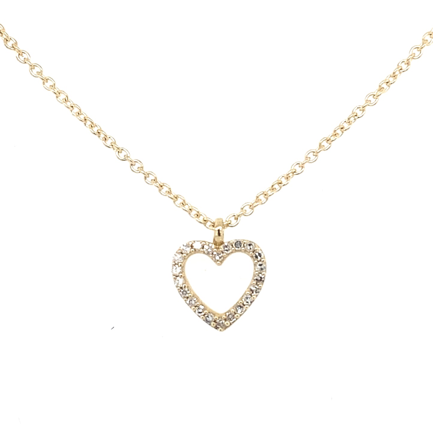 Yellow Gold Diamond Heart Pendant Gardiner Brothers