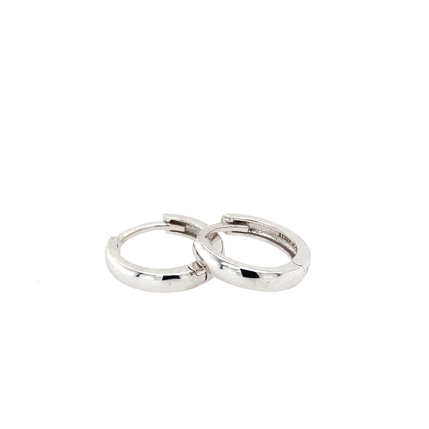 White Gold 'Huggie' Style Earrings Gardiner Brothers