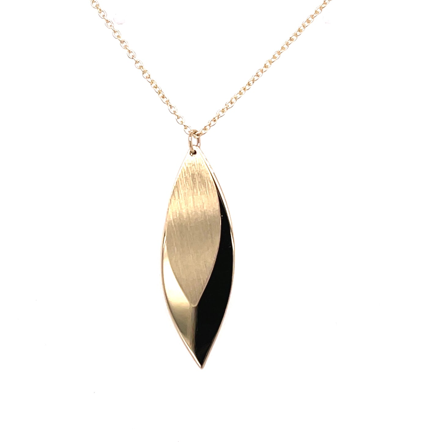Yellow Gold Double Leaf Pendant Gardiner Brothers