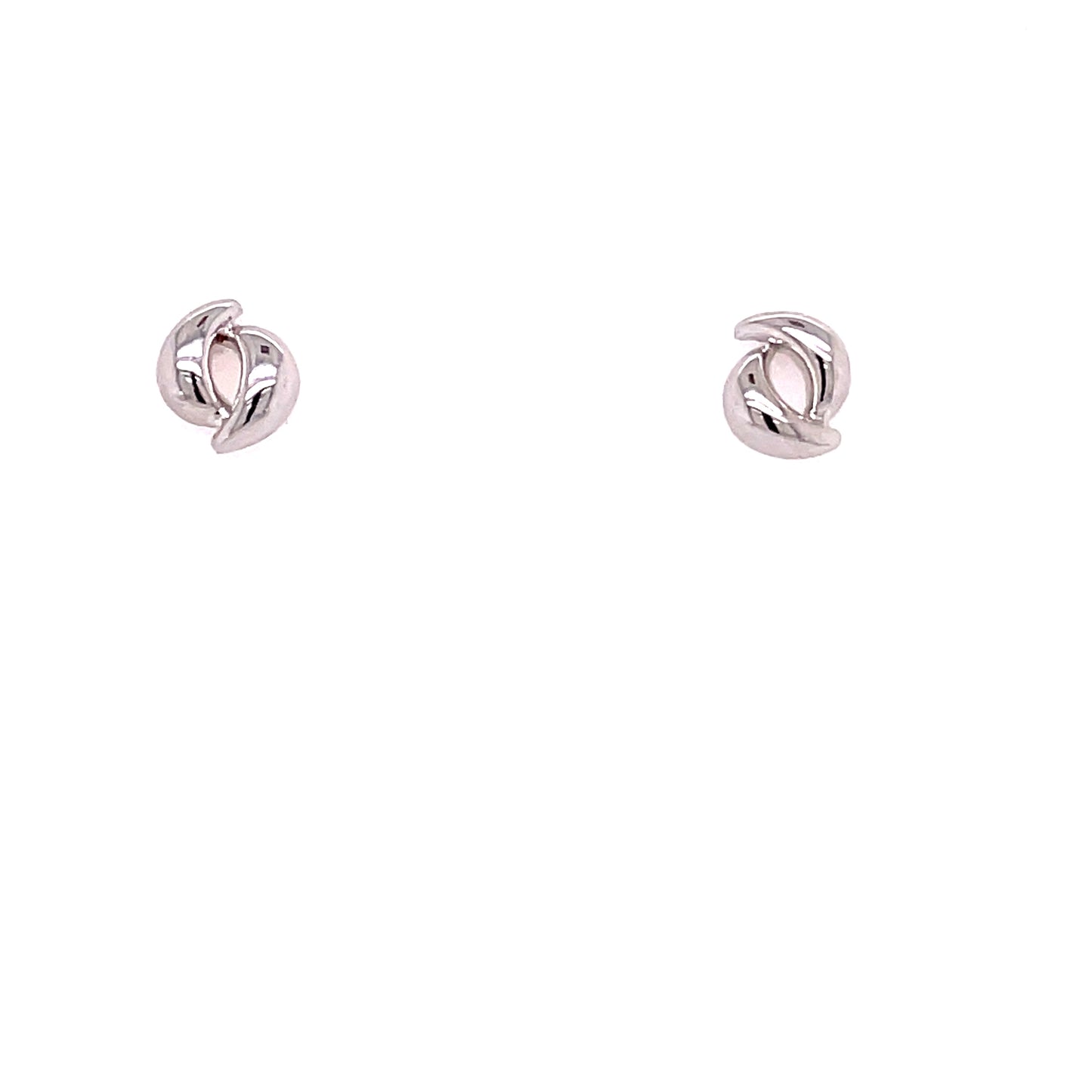 White Gold Twist Stud Earrings Gardiner Brothers