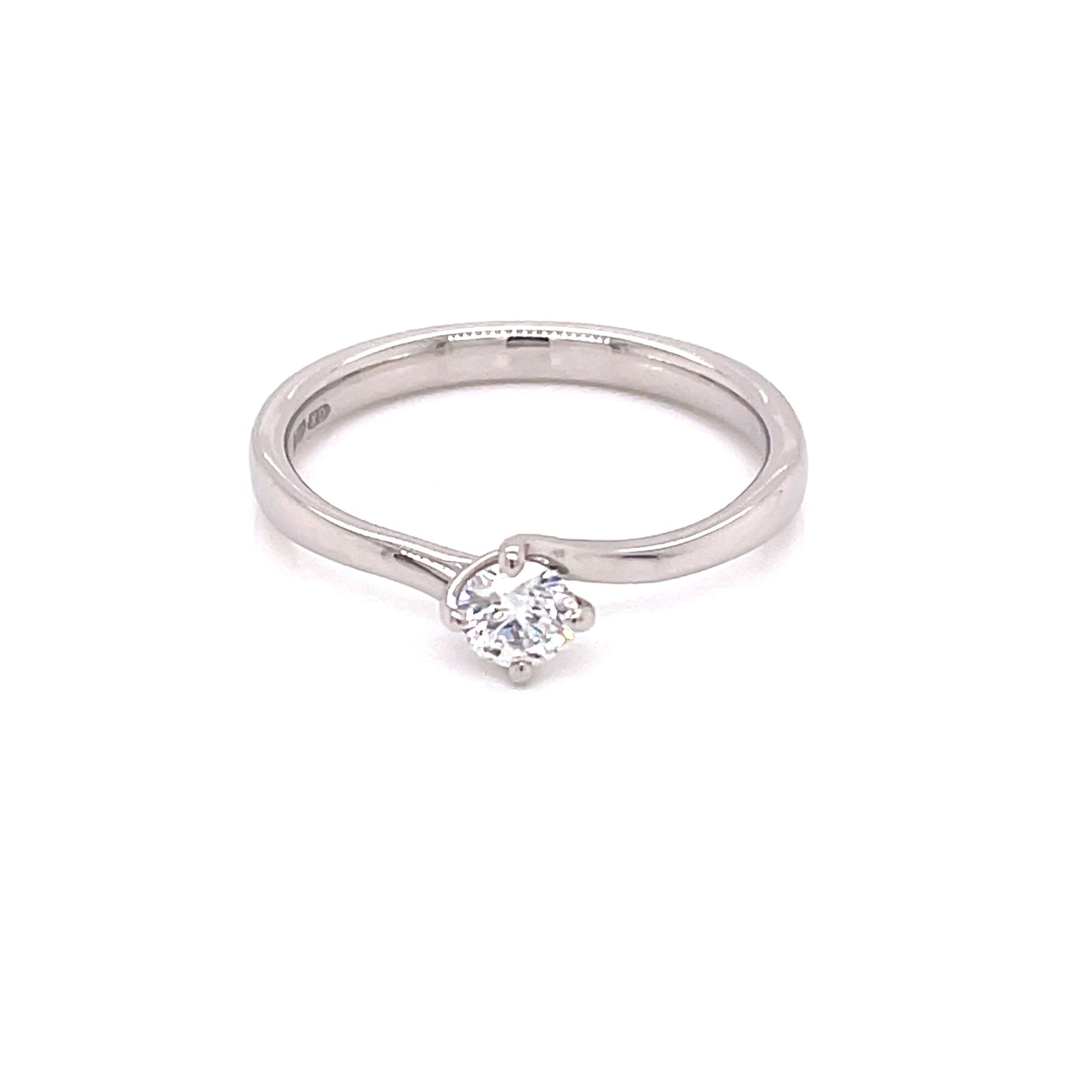 Round Brilliant Cut Diamond Solitaire Ring - 0.40cts Gardiner Brothers