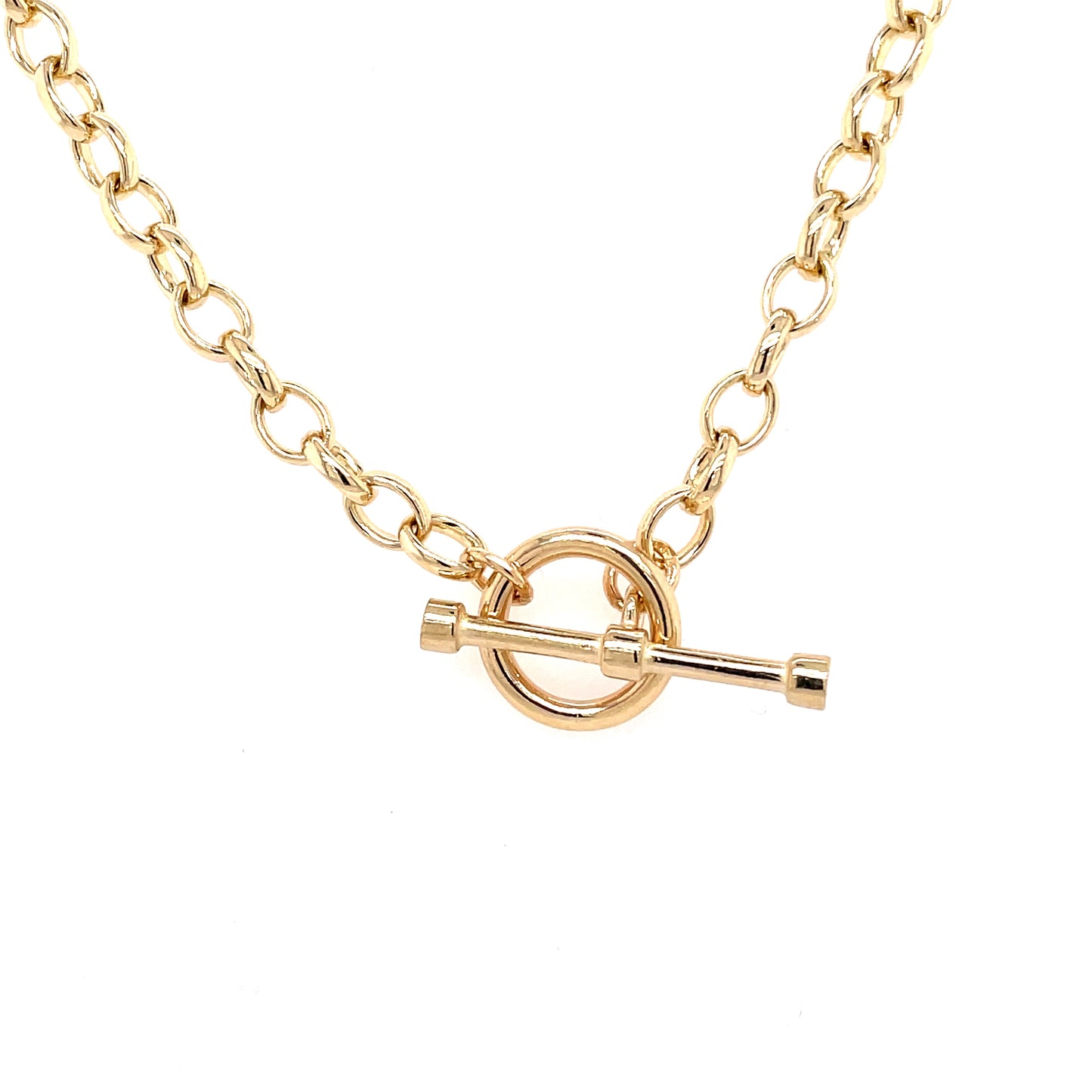 Yellow Gold Belcher Chain with T-Bar Gardiner Brothers