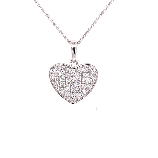 Heart Shaped Diamond Pendant  Gardiner Brothers   