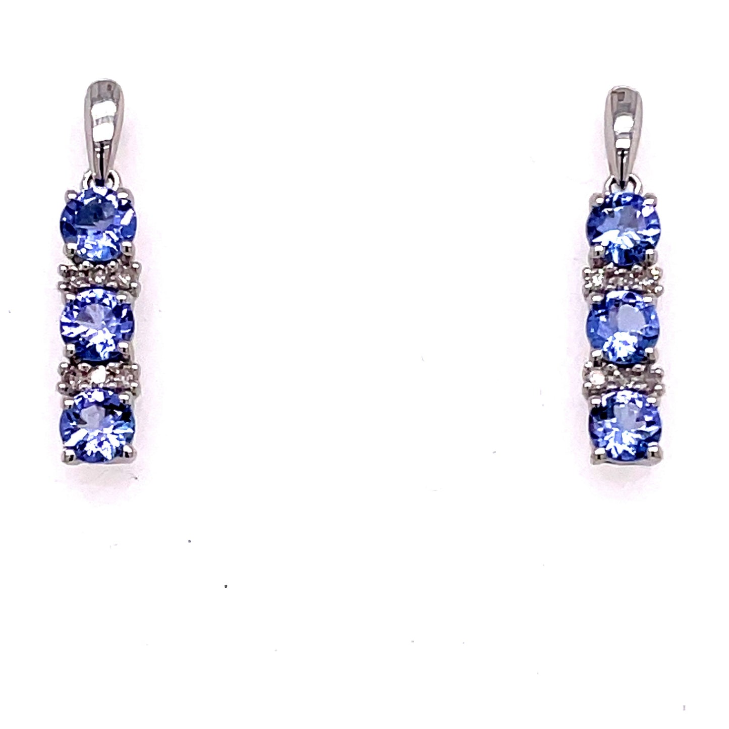 Tanzanite and Diamond Drop Earrings Gardiner Brothers