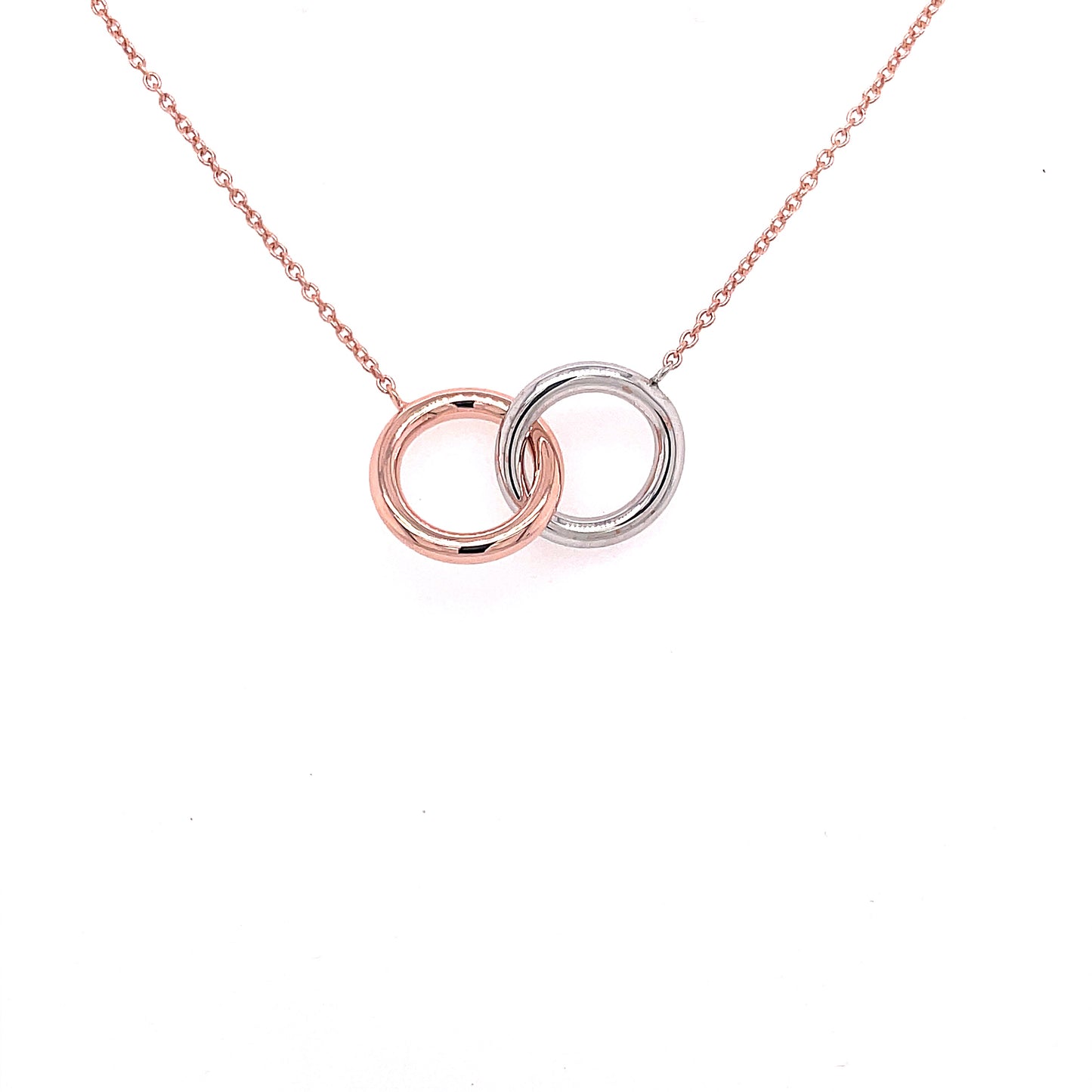 Rose and White Gold Interlocking Circles Gardiner Brothers
