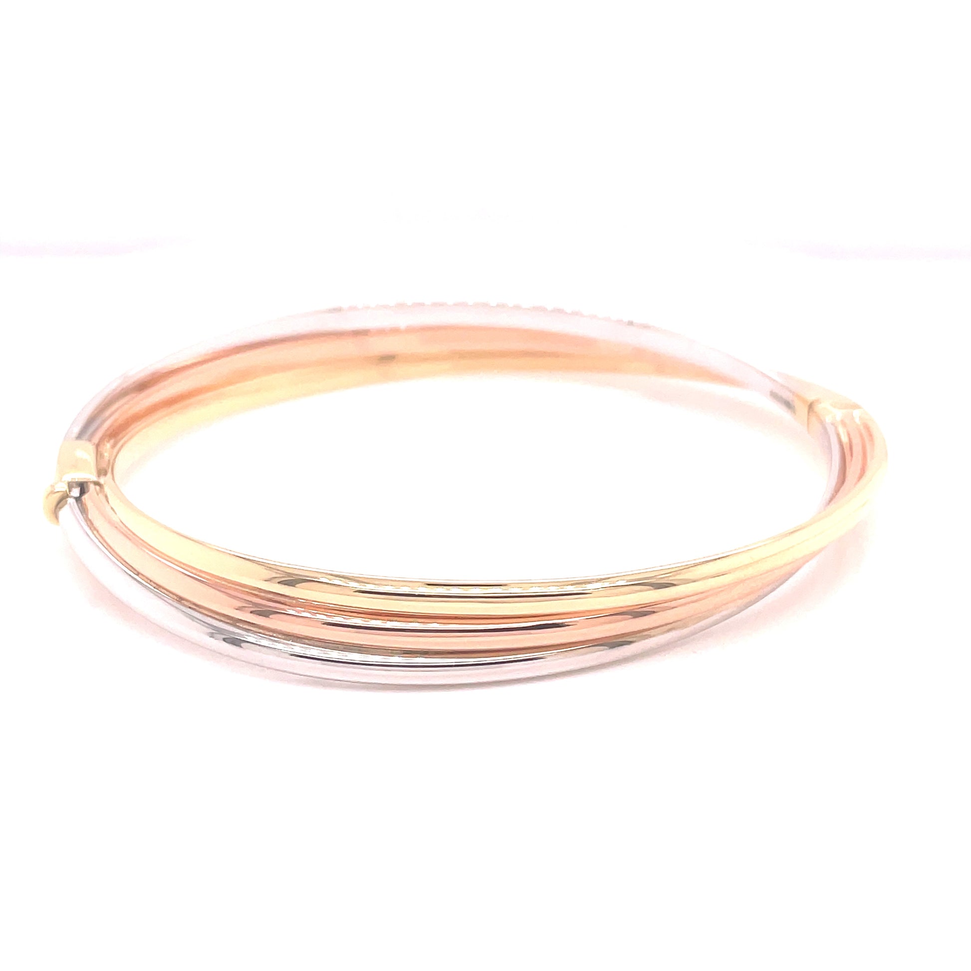 3 Colour Gold Russian Style Bangle  Gardiner Brothers   