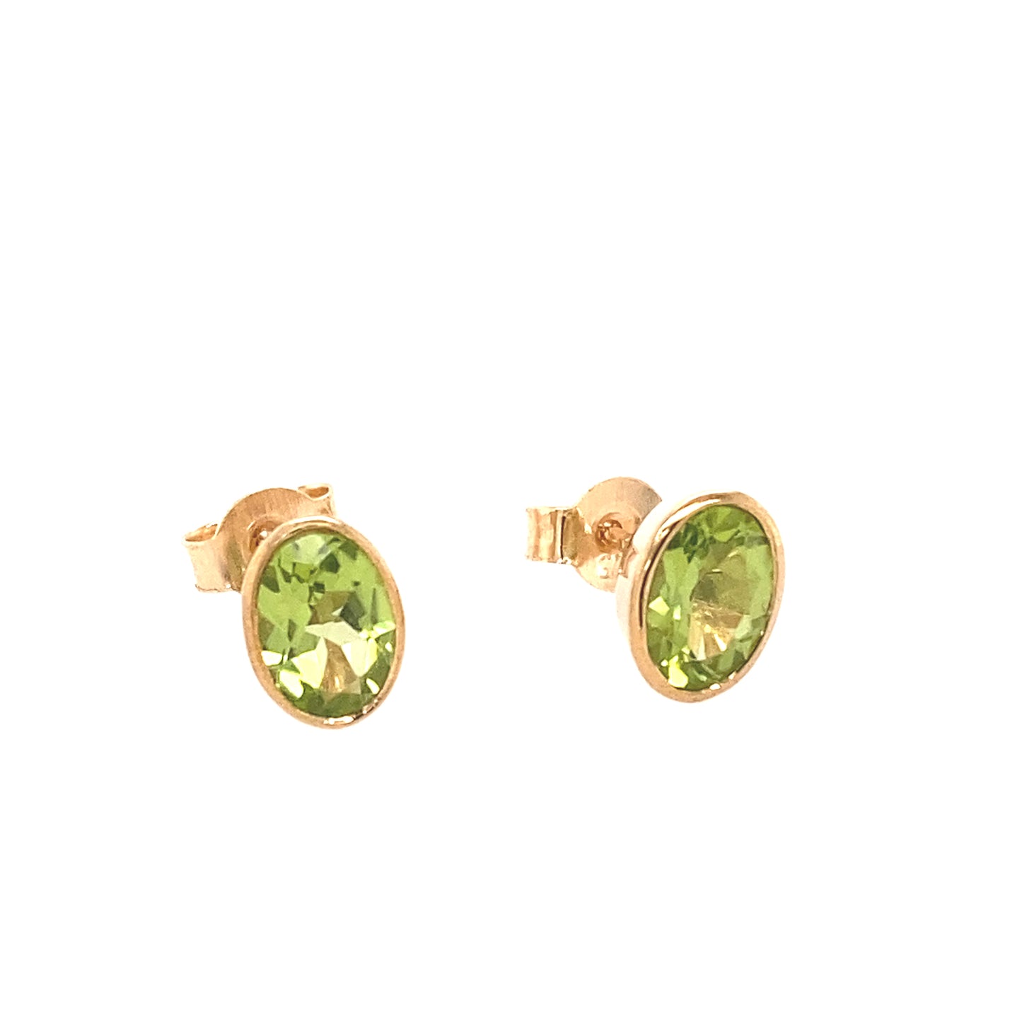 Yellow Gold Peridot Stud Earrings Gardiner Brothers