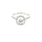 Lab Grown Round Brilliant Cut Diamond Halo Style Ring - 1.55cts  Gardiner Brothers   