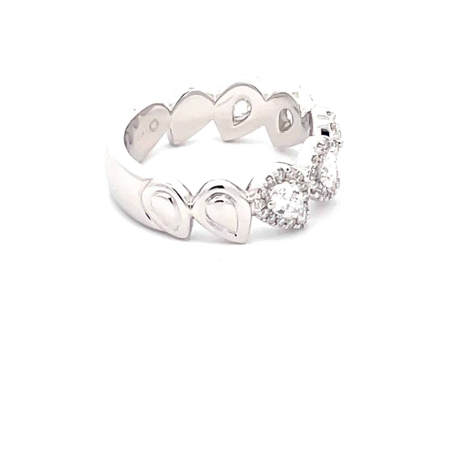 Pear Shaped Diamond Halo Style Eternity Ring Gardiner Brothers