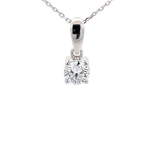 Lab Grown Round Brilliant Cut Diamond Solitaire Pendant - 0.70cts  Gardiner Brothers   