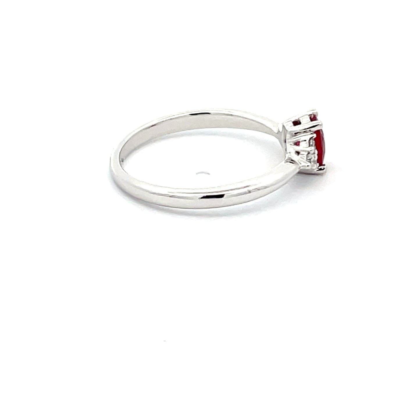 Ruby and Round brilliant Cut Diamond Ring Gardiner Brothers