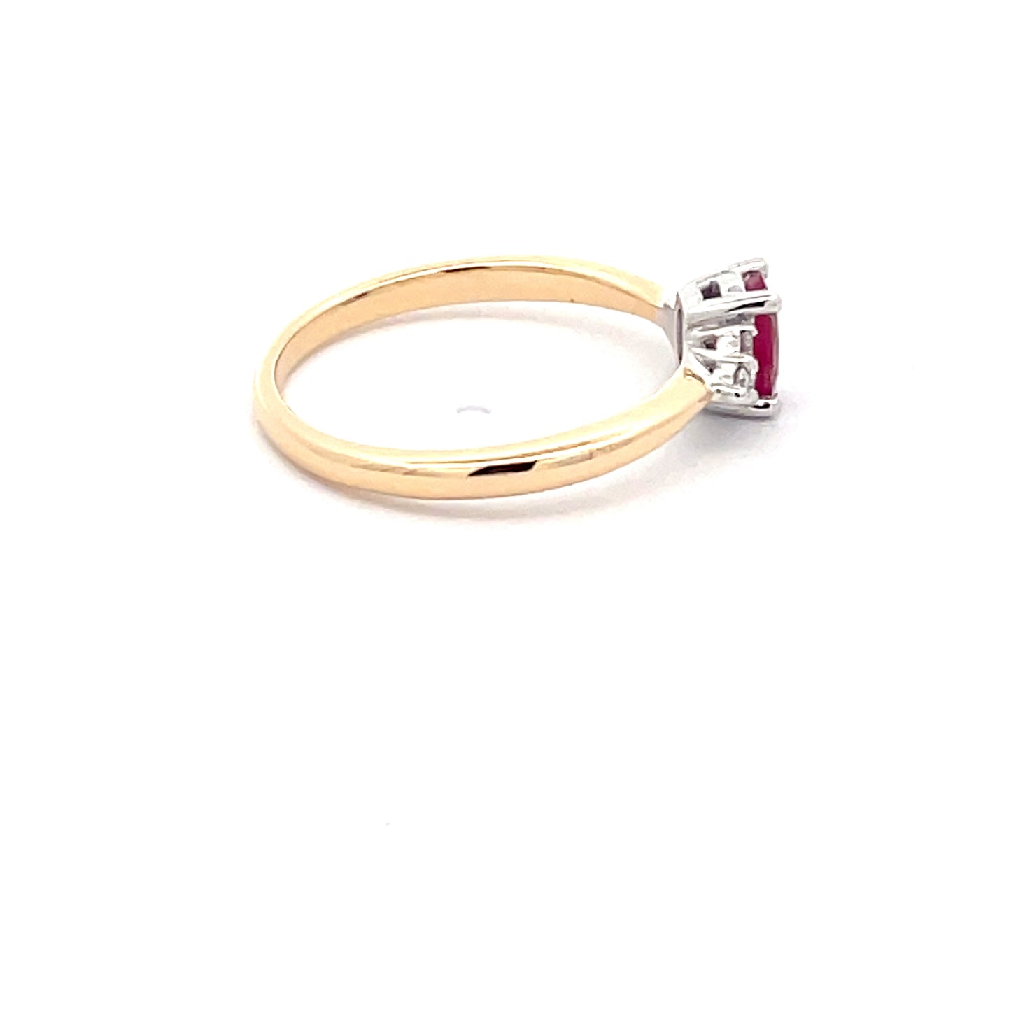 Ruby and Round brilliant Cut Diamond Ring Gardiner Brothers