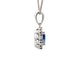 Sapphire and round brilliant cut diamond cluster style pendant  Gardiner Brothers   