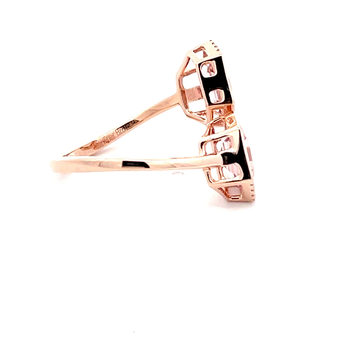 Morganite and round brilliant Cut Diamond Dress Ring Gardiner Brothers