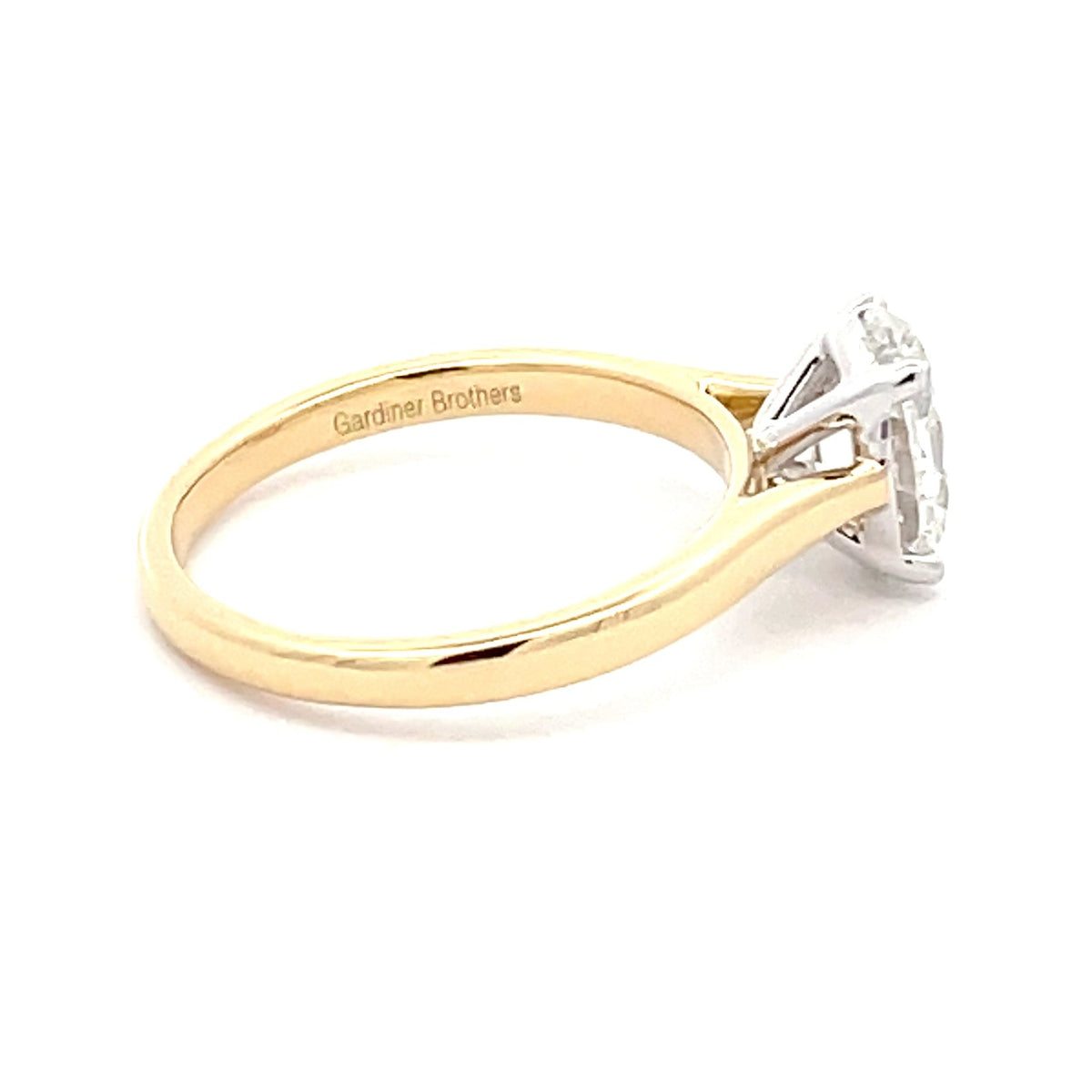 Yellow Gold Oval Shaped Diamond Solitaire Ring - 1.50cts Gardiner Brothers