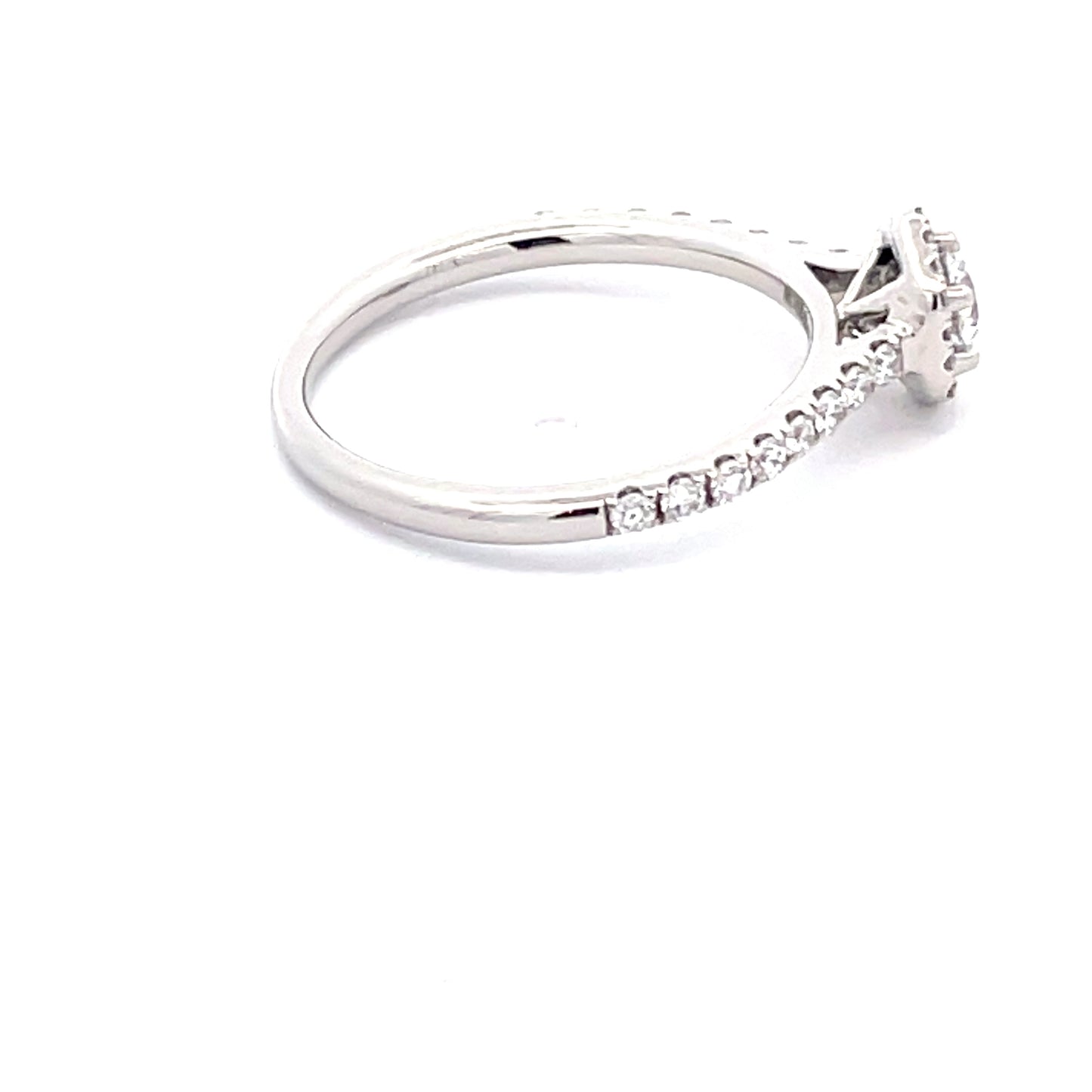 Round Brilliant Cut Diamond Halo Cluster Style Ring - 0.70cts Gardiner Brothers