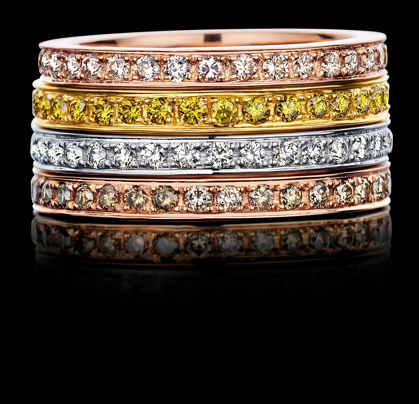 BelleChique Single Row Diamond Stacking Ring Gardiner Brothers