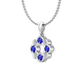 Eclipse Collection Sapphire and Diamond Circle Pendant  Gardiner Brothers   