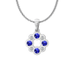 Eclipse Collection Sapphire and Diamond Circle Pendant  Gardiner Brothers   