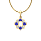 Eclipse Collection Sapphire and Diamond Circle Pendant  Gardiner Brothers 18ct Yellow Gold  