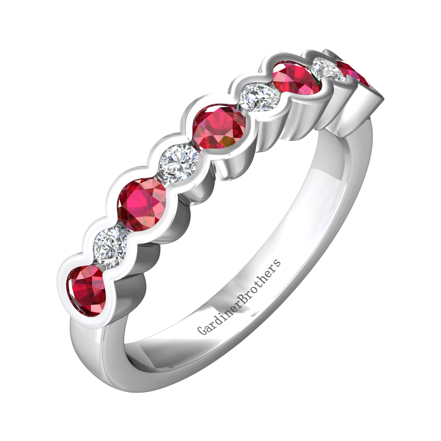 Eclipse Collection Ruby and Diamond Ring  Gardiner Brothers   