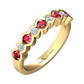 Eclipse Collection Ruby and Diamond Ring  Gardiner Brothers 0.30cts 18ct Yellow Gold 