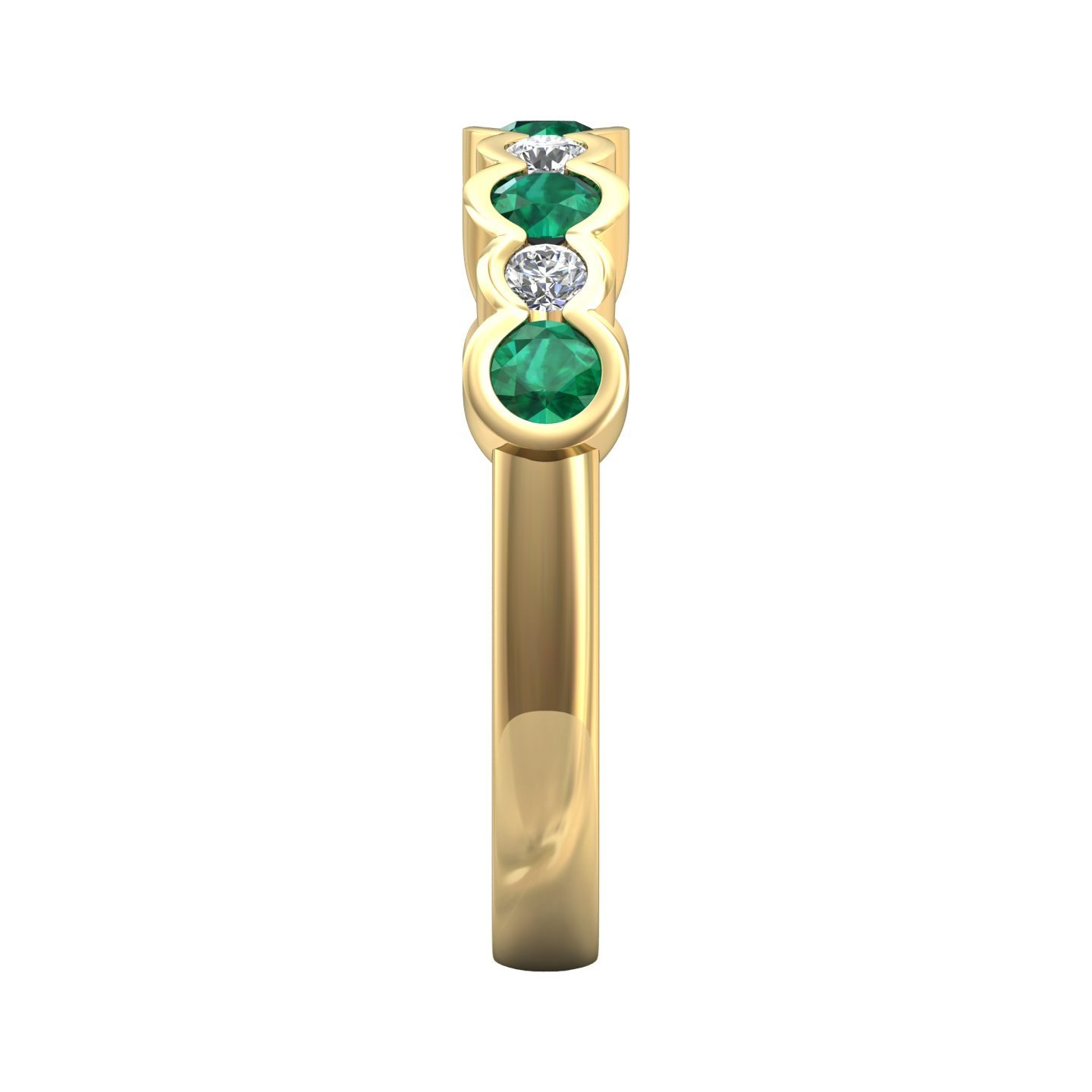 Eclipse Collection Emerald and Diamond Ring Gardiner Brothers