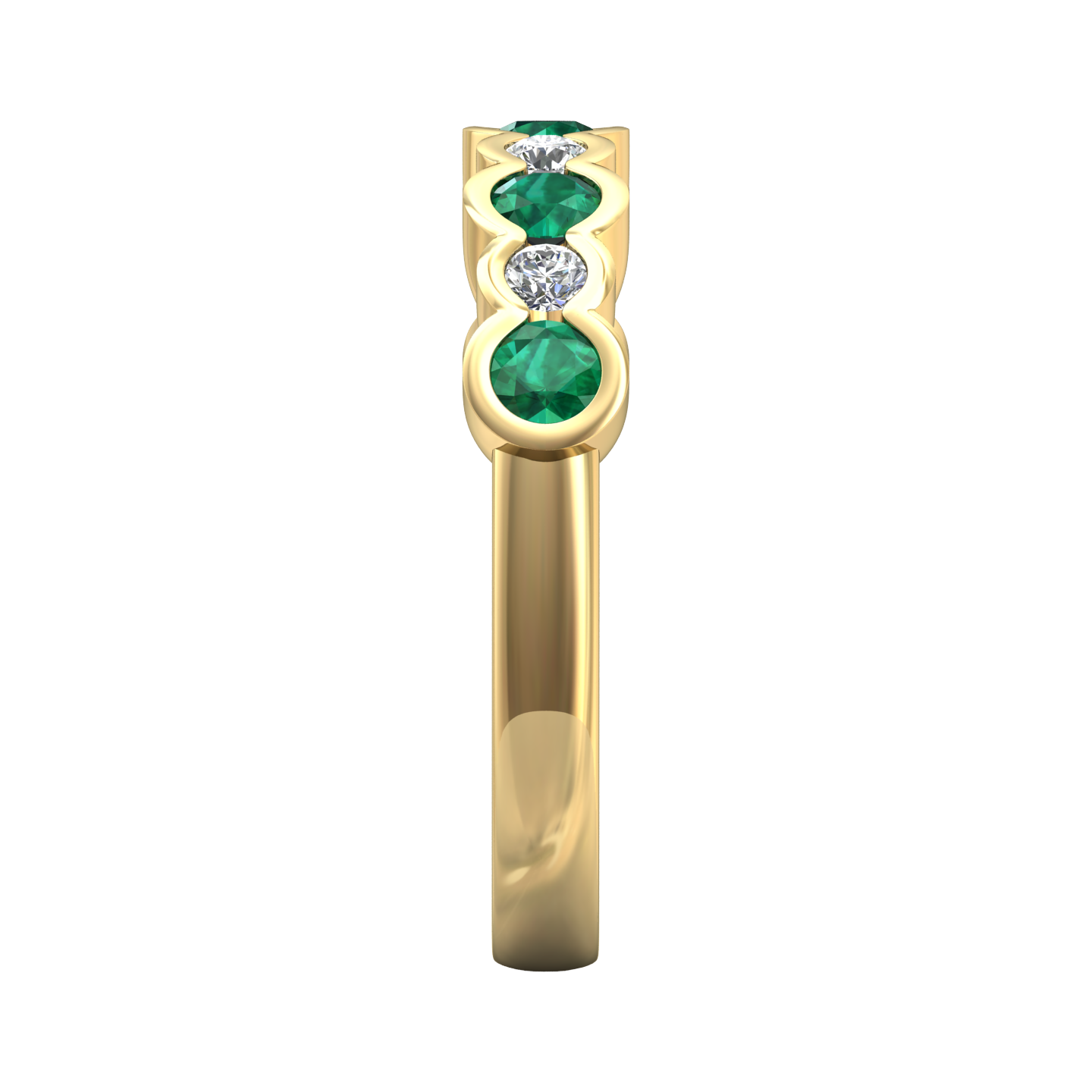 Eclipse Collection Emerald and Diamond Ring  Gardiner Brothers   