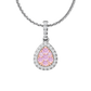 Pear Shaped Diamond Cluster Pendant Set With Pink Diamonds  Gardiner Brothers   
