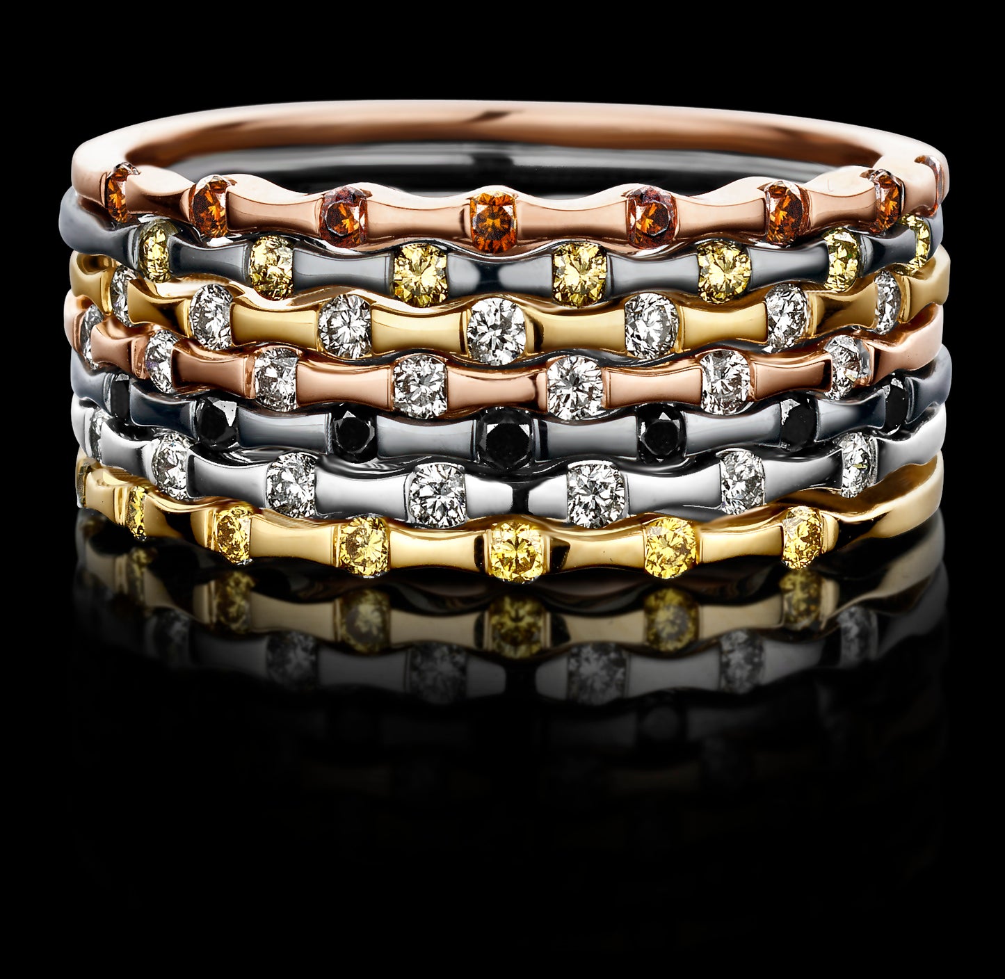 BelleChique Diamond Single Row Stacking Ring Gardiner Brothers