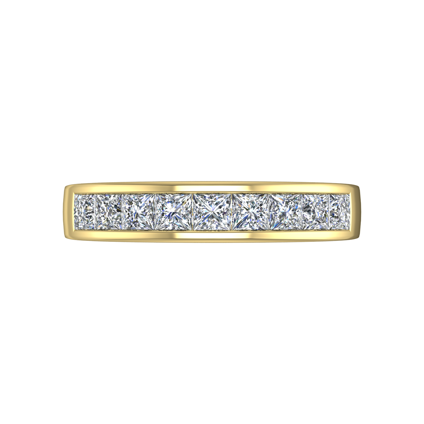 Princess Cut 9 Stone Diamond Wedding Band gardiner-brothers